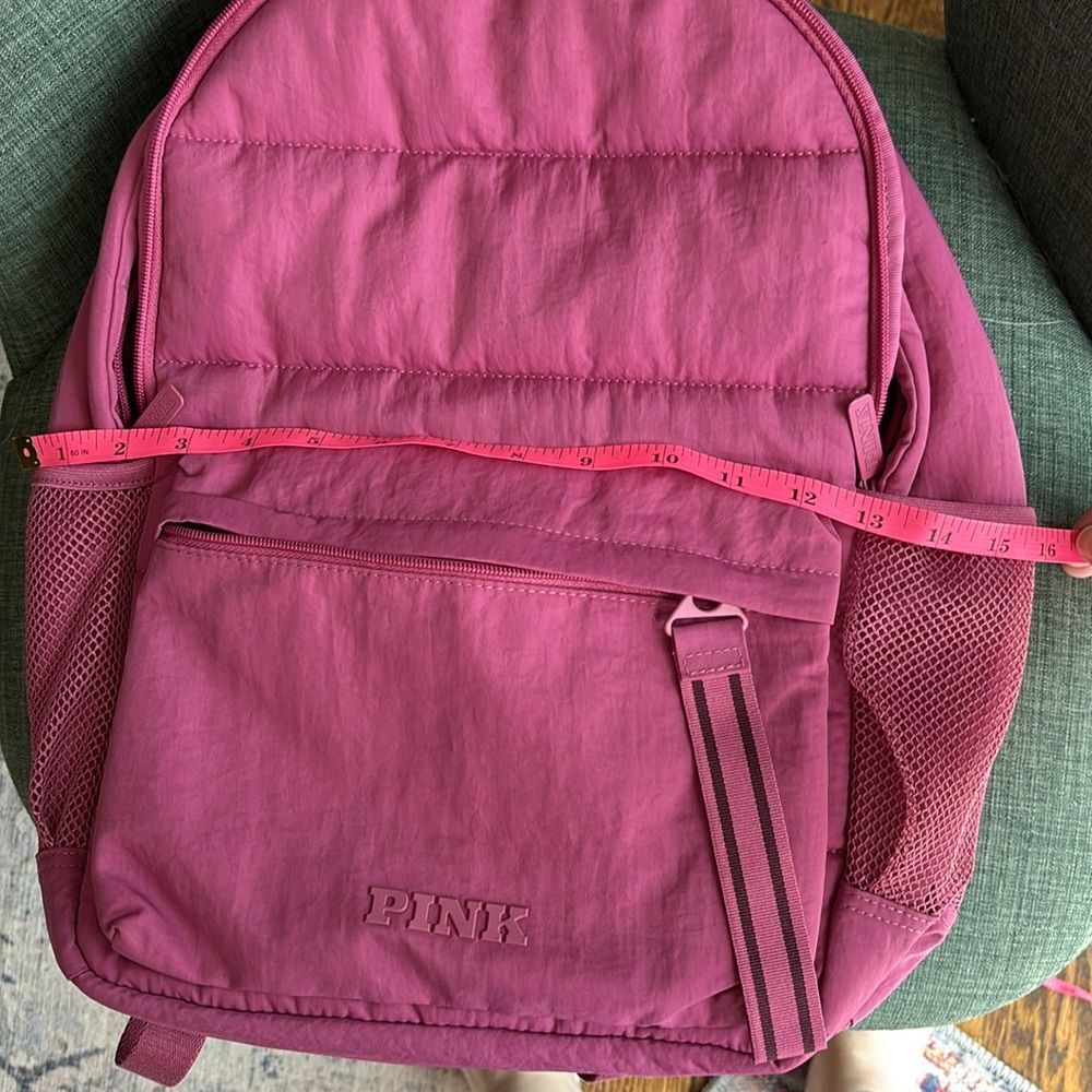 Victoria’s Secret Pink quilted rose my pink Backpack bag travel school NWOT! - Picture 14 of 15